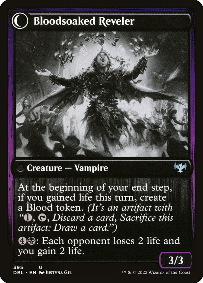 Restless Bloodseeker // Bloodsoaked Reveler (DBL) (395) — cara 2 de 2