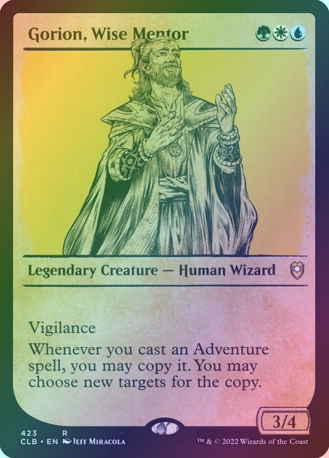 Gorion, Wise Mentor (CLB) (423) / Showcase / Foil