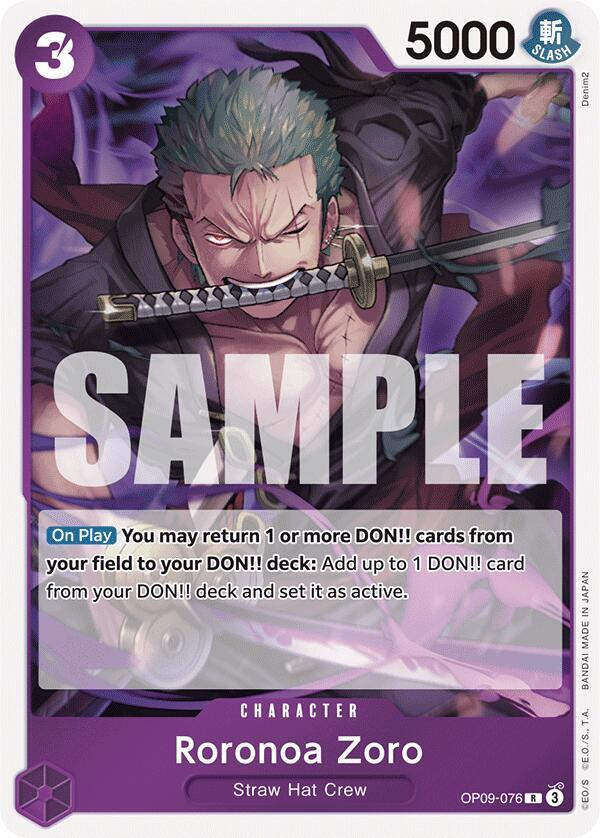 Roronoa Zoro (076) (OP09-076) / Foil