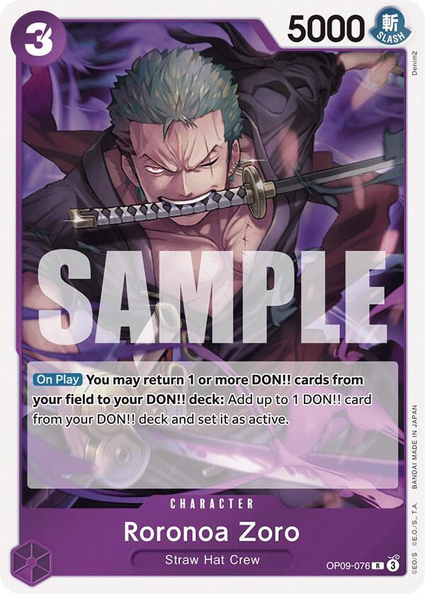 Roronoa Zoro (076) (OP09-076) / Foil