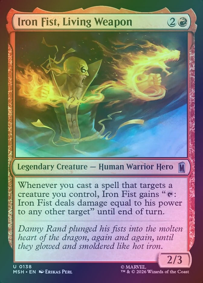 Iron Fist, Living Weapon (MSH) (138) / Foil