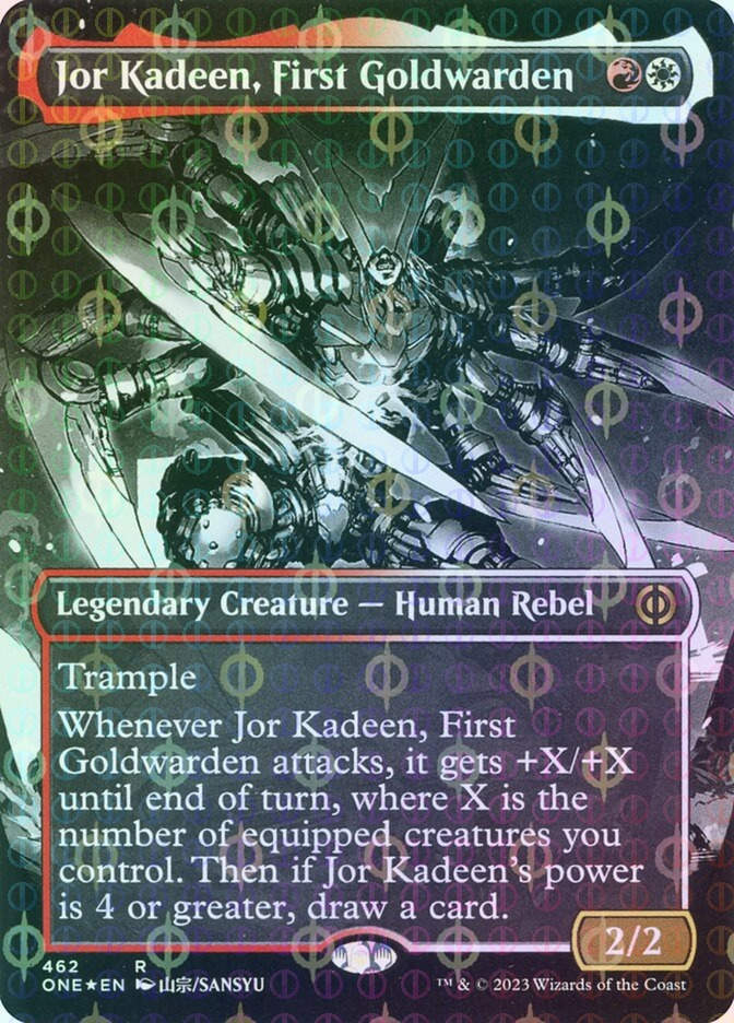 Jor Kadeen, First Goldwarden (ONE) (462) / Borderless / Showcase / Compleat Foil