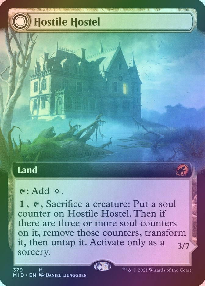 Hostile Hostel // Creeping Inn (MID) (379) / Extended Art / Foil — cara 1 de 2