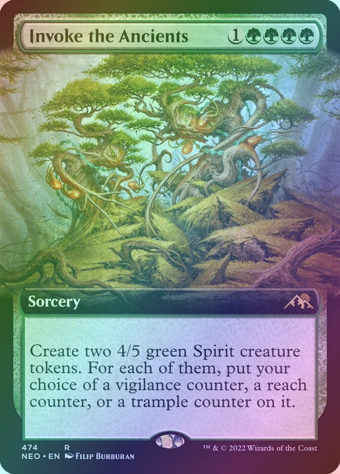 Invoke the Ancients (NEO) (474) / Extended Art / Foil
