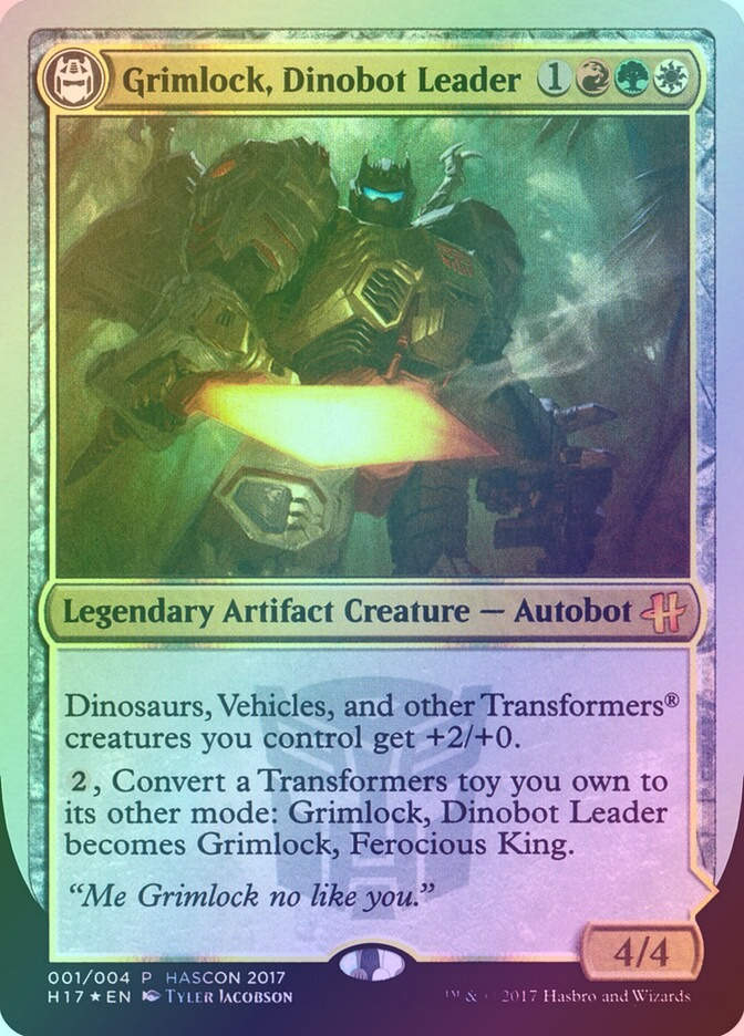 Grimlock, Dinobot Leader // Grimlock, Ferocious King (H17) (1) / Foil