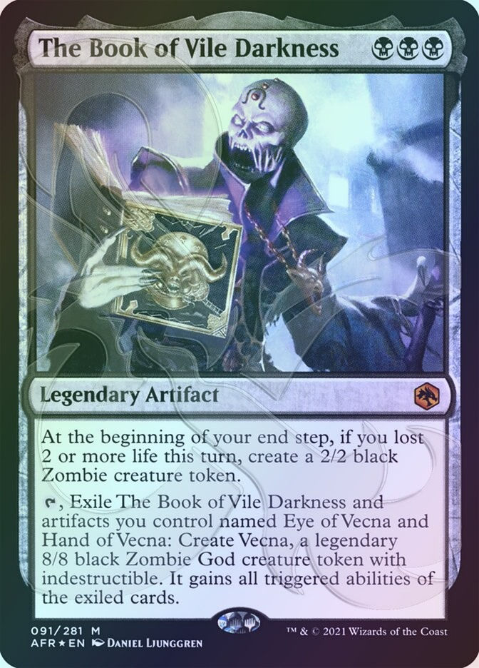 The Book of Vile Darkness (PAFR) (91a) / Embossed Foil