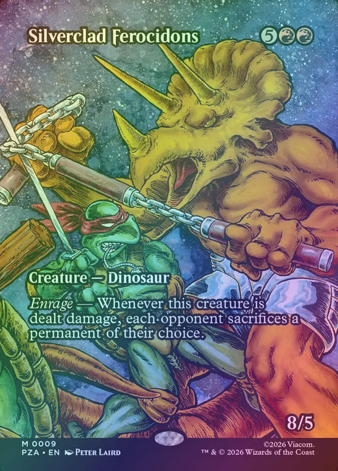 Silverclad Ferocidons (PZA) (9) / Borderless / Foil