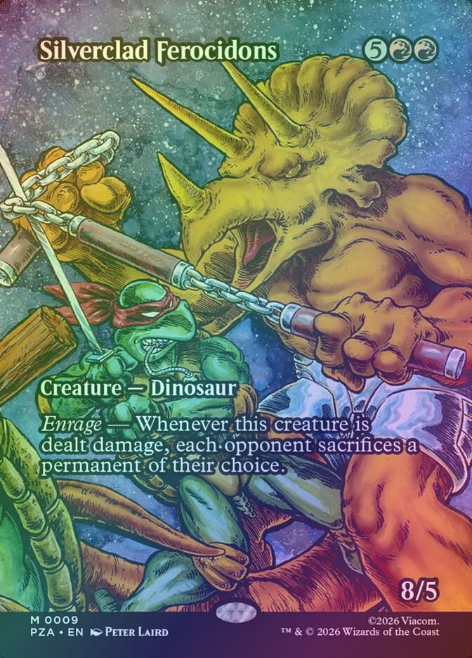 Silverclad Ferocidons (PZA) (9) / Borderless / Foil