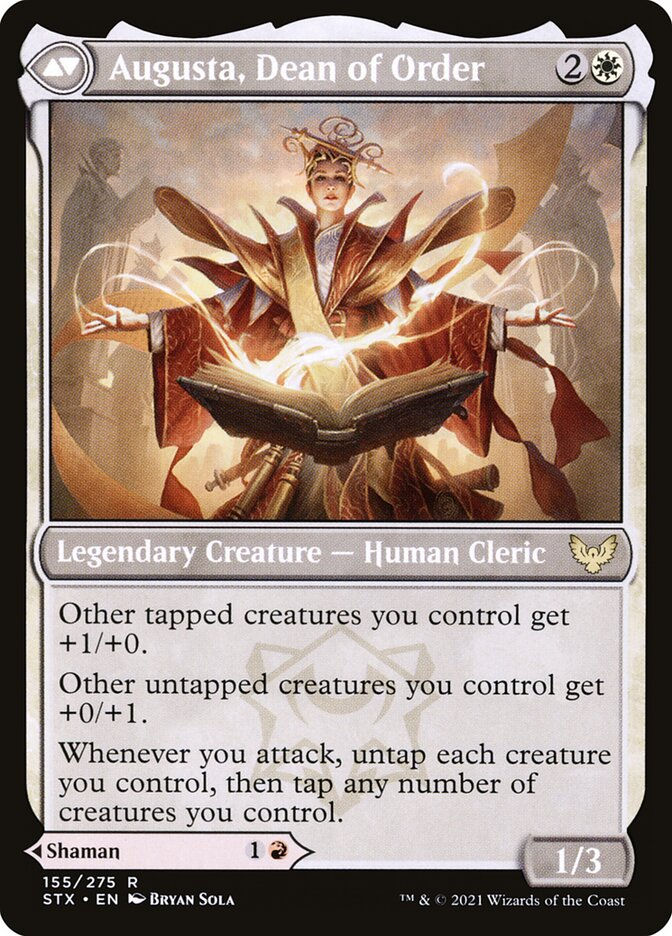 Plargg, Dean of Chaos // Augusta, Dean of Order (STX) (155) — cara 2 de 2