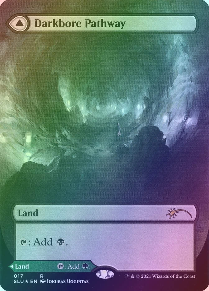 Darkbore Pathway // Slitherbore Pathway (SLU) (17) / Borderless / Foil