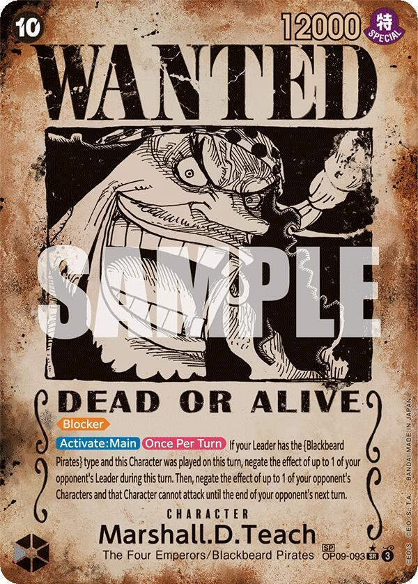 Marshall.D.Teach (093) (Wanted Poster) (OP09-093) / Foil