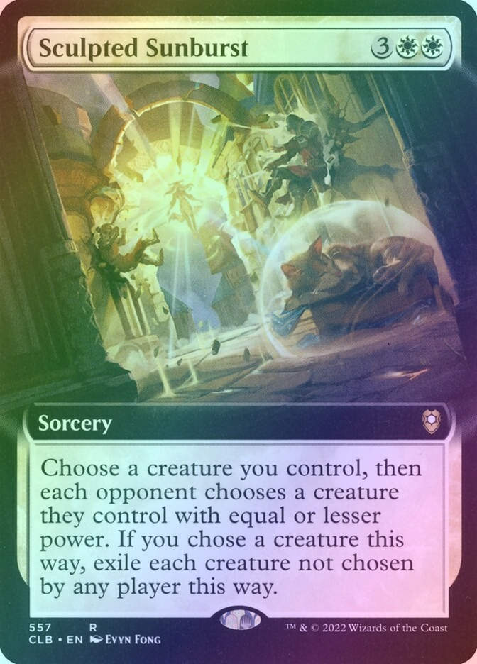 Sculpted Sunburst (CLB) (557) / Extended Art / Foil