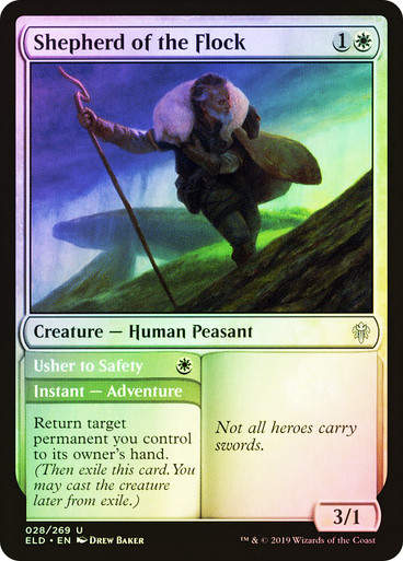 Shepherd of the Flock // Usher to Safety (ELD) (28) / Foil