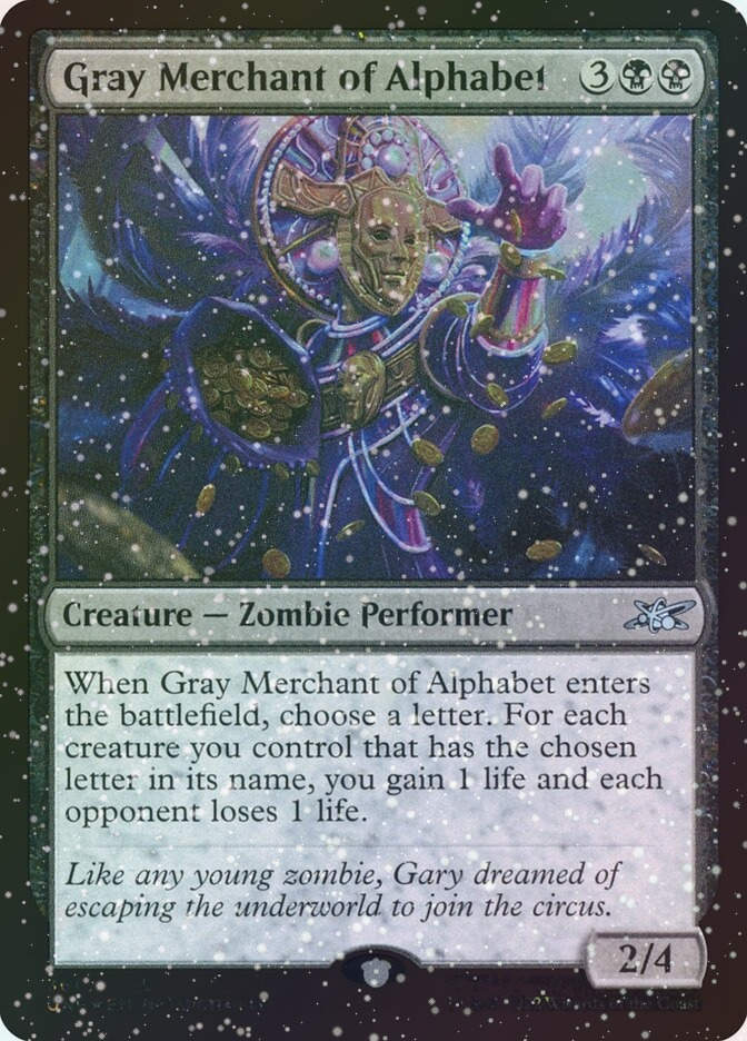 Gray Merchant of Alphabet (UNF) (361) / Galaxy Foil