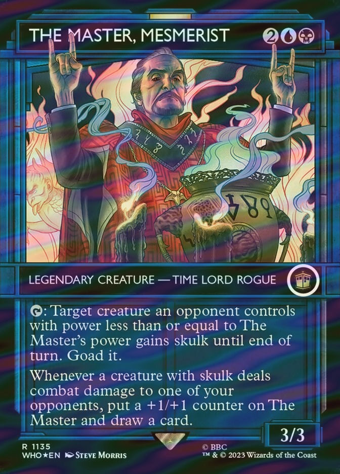 The Master, Mesmerist (WHO) (1135) / Borderless / Showcase / Surge Foil