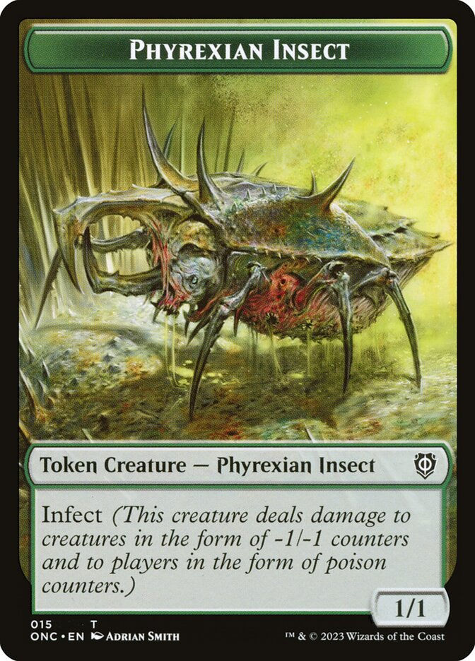 Phyrexian Insect // Phyrexian Mite (TONC) (15 // 11) — cara 1 de 2