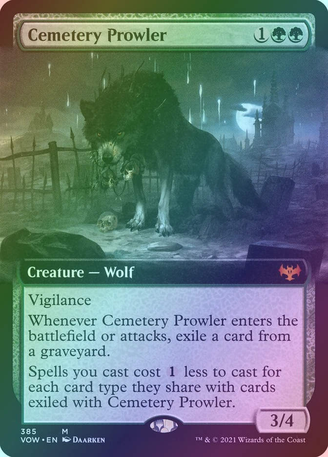 Cemetery Prowler (VOW) (385) / Extended Art / Foil