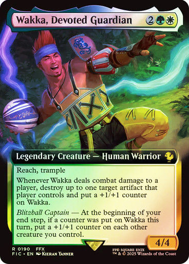 Wakka, Devoted Guardian (FIC) (190) / Extended Art / Foil