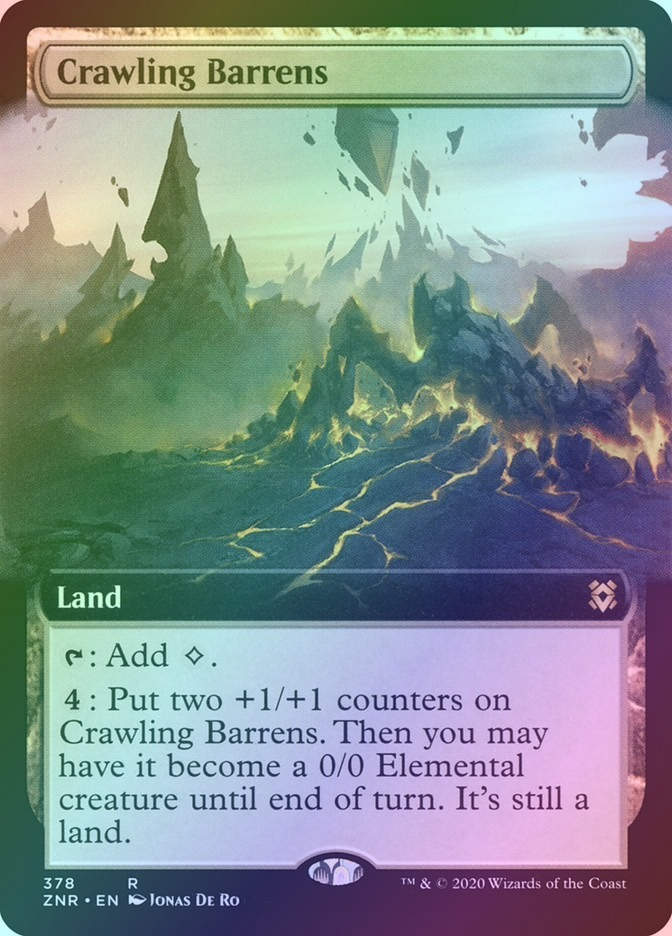Crawling Barrens (ZNR) (378) / Extended Art / Foil