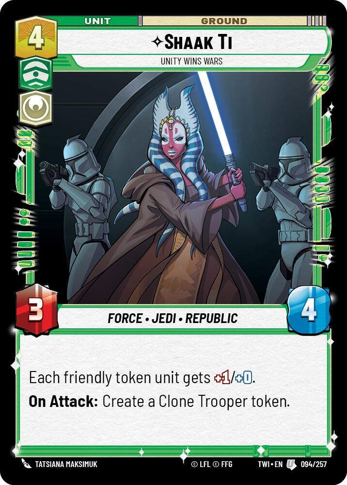 Shaak Ti - Unity Wins Wars (TWI) (094/257) / Foil