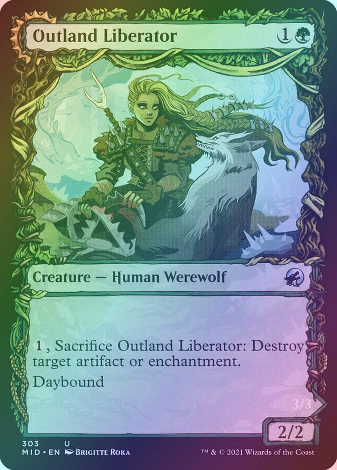 Outland Liberator // Frenzied Trapbreaker (MID) (303) / Showcase / Foil