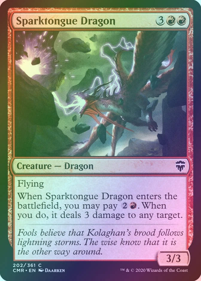 Sparktongue Dragon (CMR) (202) / Foil