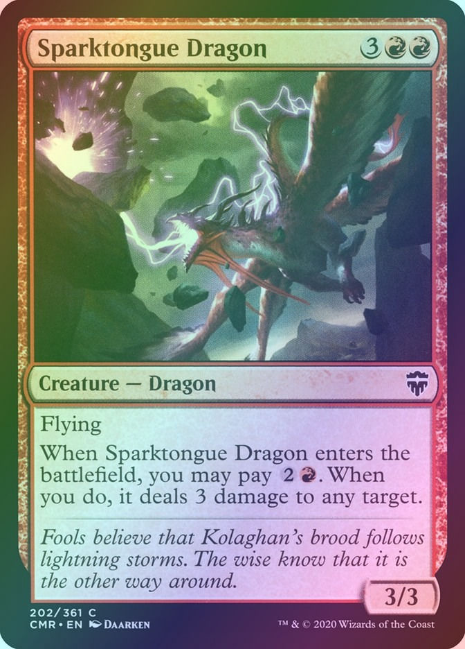 Sparktongue Dragon (CMR) (202) / Foil
