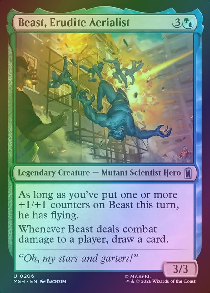 Beast, Erudite Aerialist (MSH) (206) / Foil