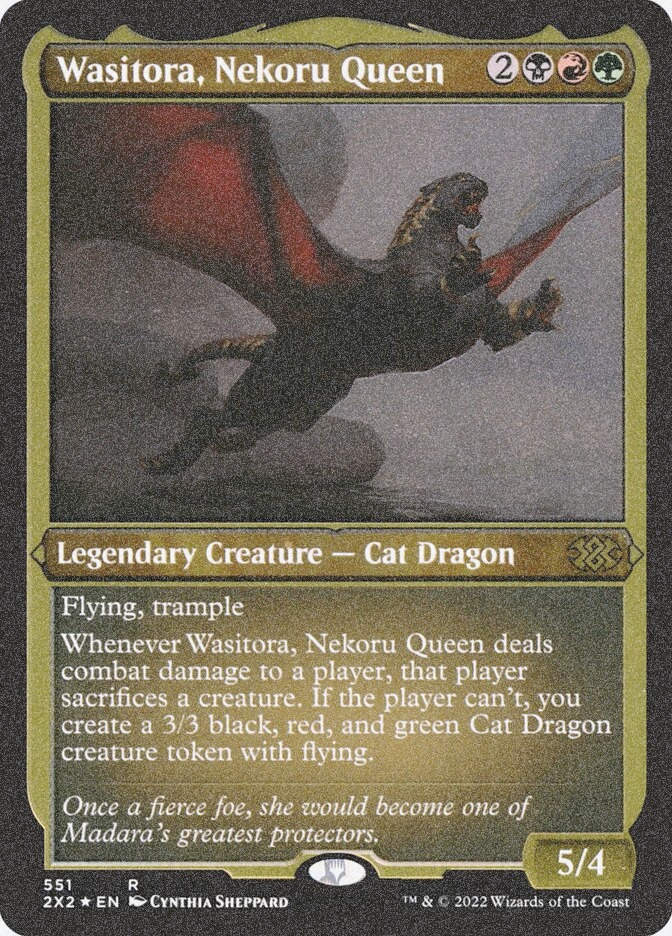 Wasitora, Nekoru Queen (2X2) (551) / Foil Etched
