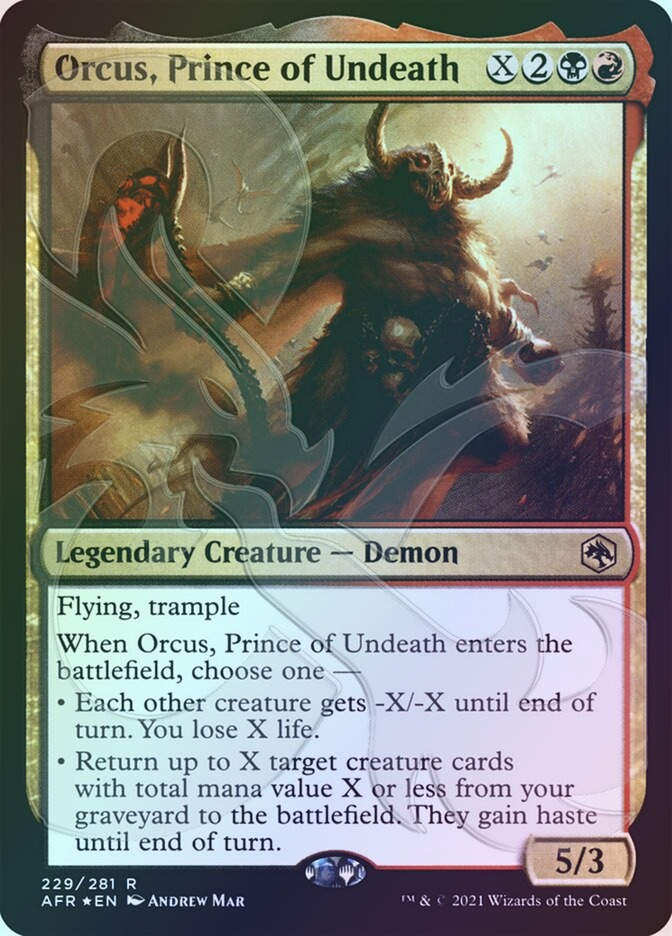 Orcus, Prince of Undeath (PAFR) (229a) / Embossed Foil
