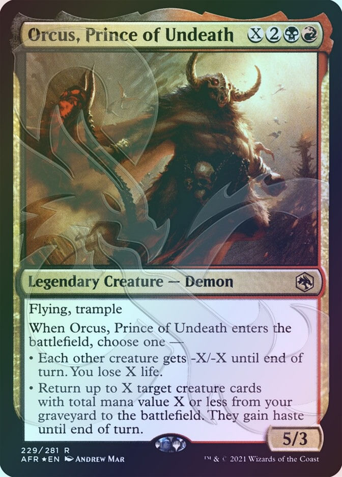 Orcus, Prince of Undeath (PAFR) (229a) / Embossed Foil