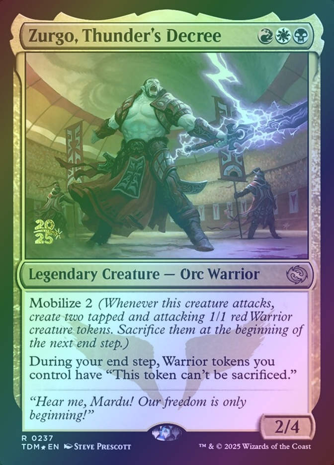 Zurgo, Thunder's Decree (PTDM) (237s) / Foil