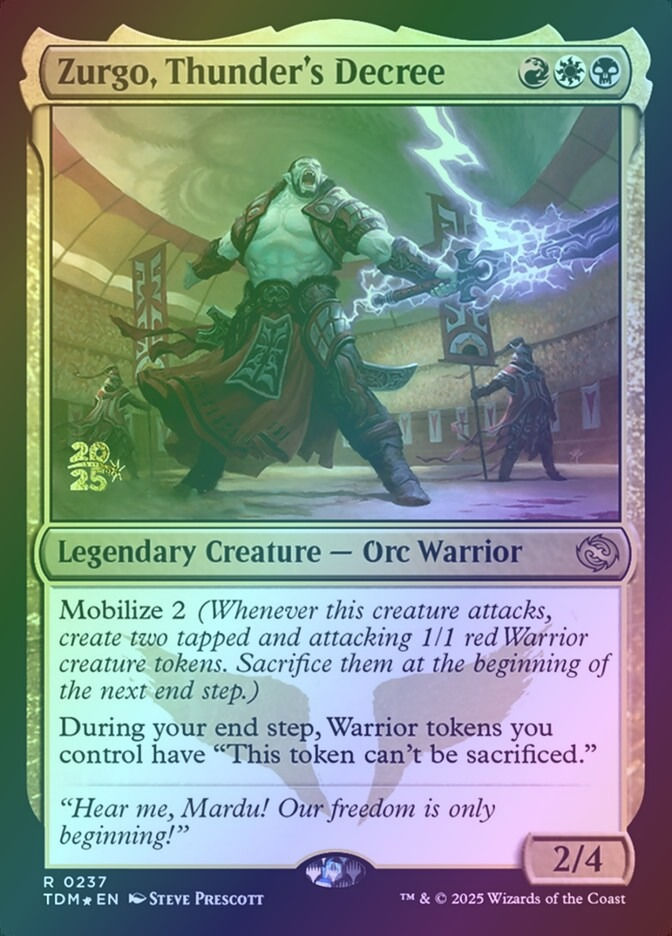 Zurgo, Thunder's Decree (PTDM) (237s) / Foil