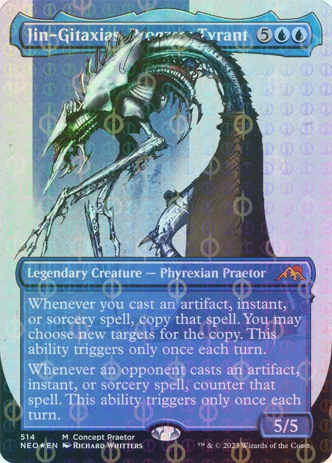 Jin-Gitaxias, Progress Tyrant (NEO) (514) / Borderless / Step-and-Compleat Foil