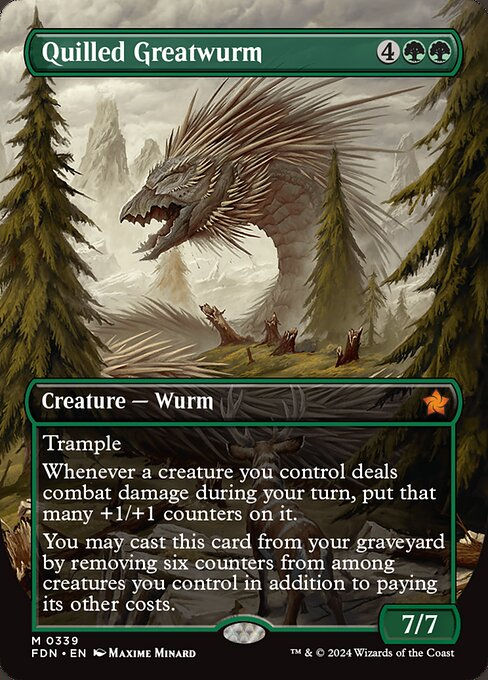Quilled Greatwurm (FDN) (339) / Borderless