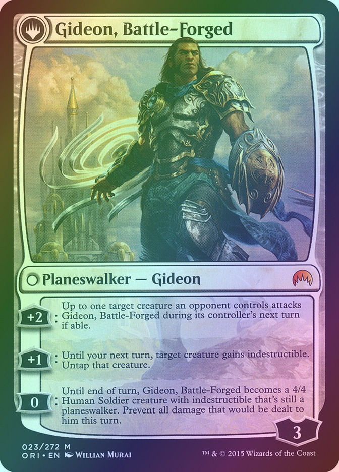 Kytheon, Hero of Akros // Gideon, Battle-Forged (ORI) (23) / Foil — cara 2 de 2