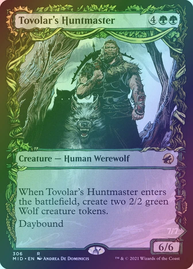 Tovolar's Huntmaster // Tovolar's Packleader (MID) (306) / Showcase / Foil