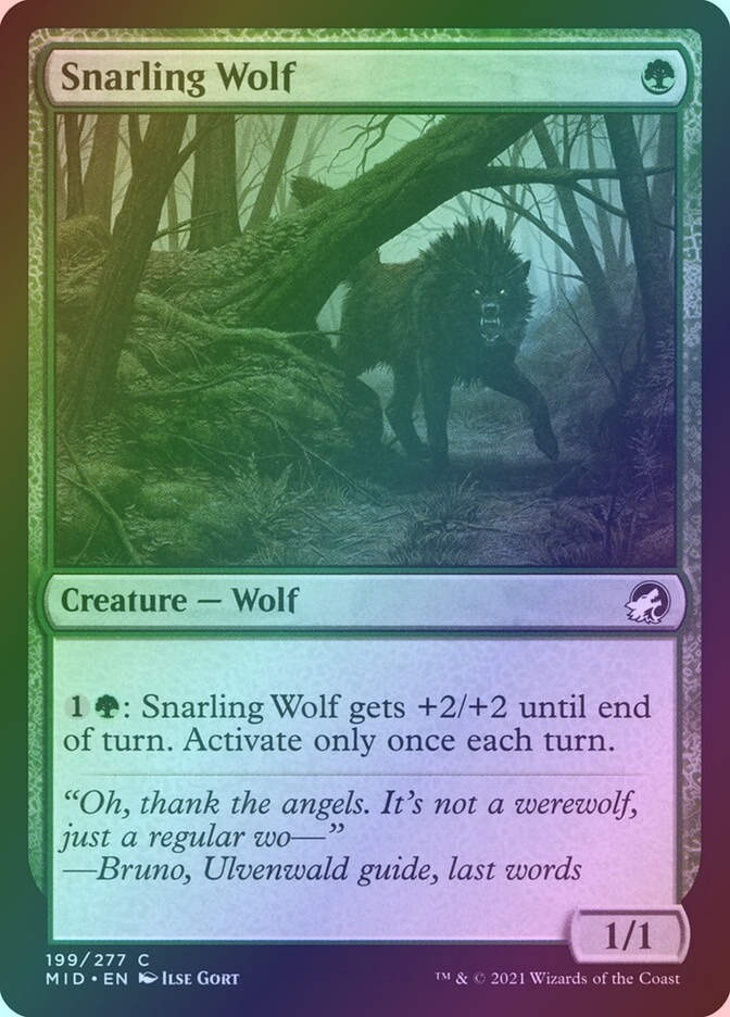 Snarling Wolf (MID) (199) / Foil
