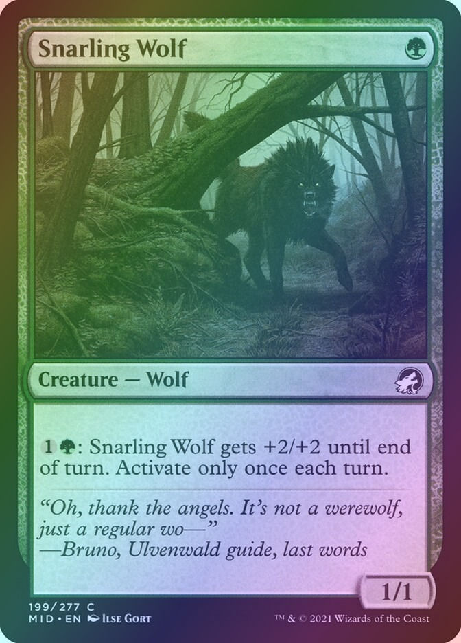 Snarling Wolf (MID) (199) / Foil