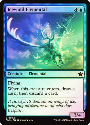 Icewind Elemental (FDN) (42) / Foil