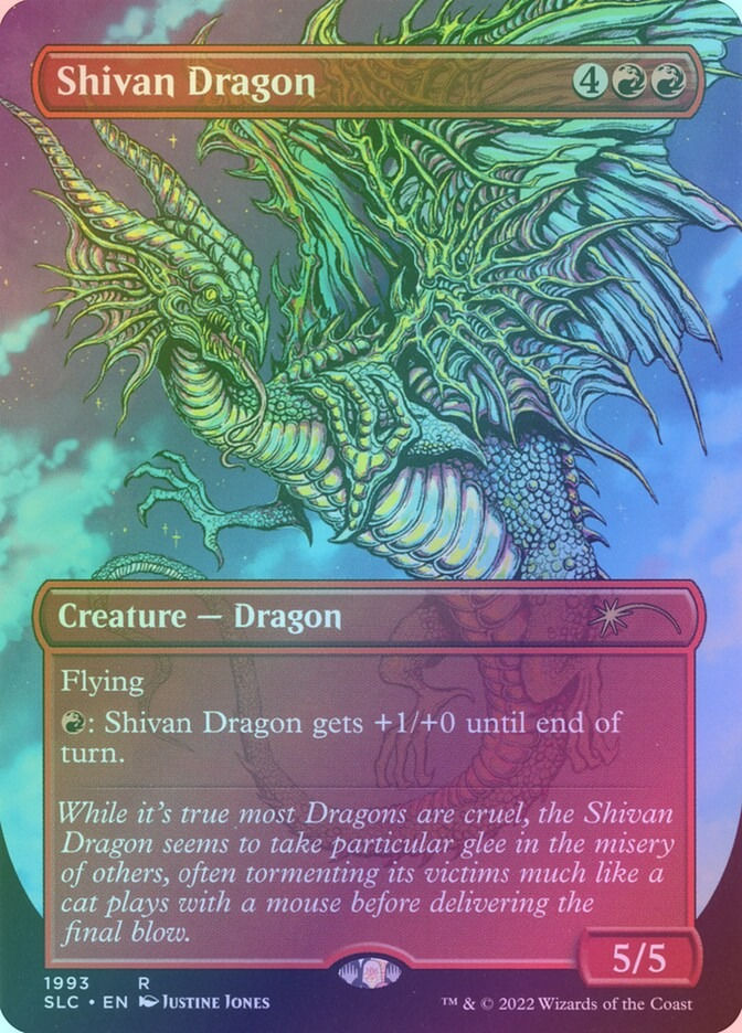 Shivan Dragon (SLC) (1993) / Borderless / Foil