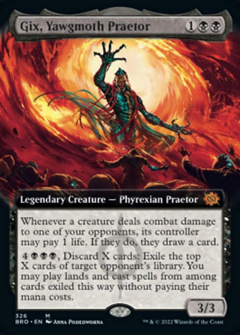 Gix, Yawgmoth Praetor (BRO) / Extended Art