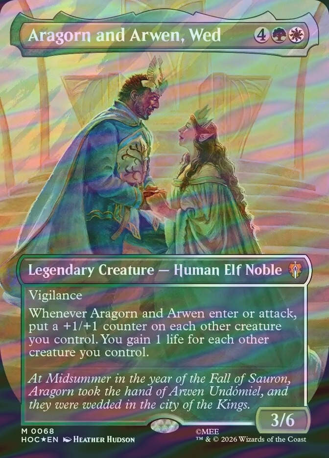 Aragorn and Arwen, Wed (HOC) (68) / Surge Foil