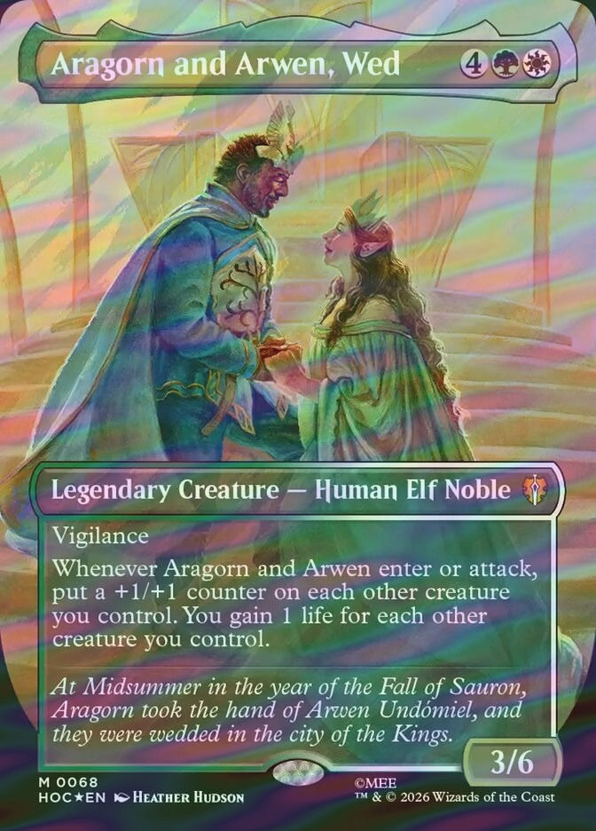 Aragorn and Arwen, Wed (HOC) (68) / Surge Foil