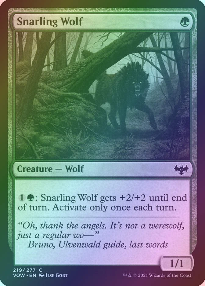 Snarling Wolf (VOW) (219) / Foil
