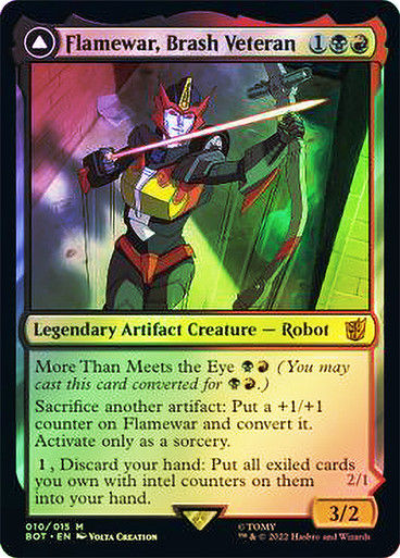 Flamewar, Brash Veteran // Flamewar, Streetwise Operative (BOT) (10) / Foil — cara 1 de 2