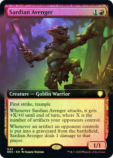 Sardian Avenger (BRC) / Extended Art Foil
