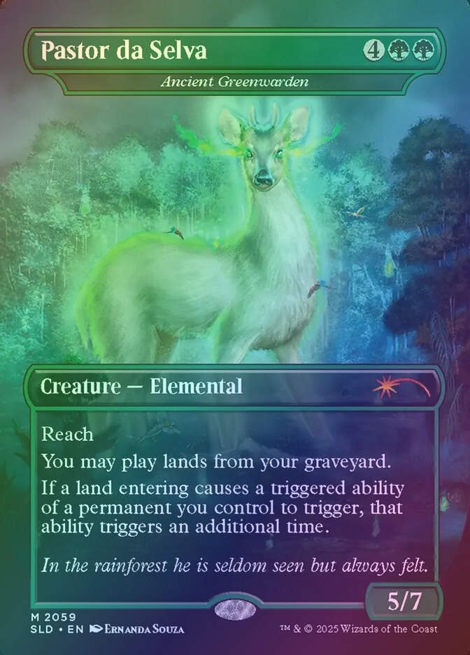 Ancient Greenwarden (SLD) (2059) / Borderless / Foil