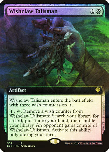Wishclaw Talisman (ELD) (357) / Extended Art / Foil