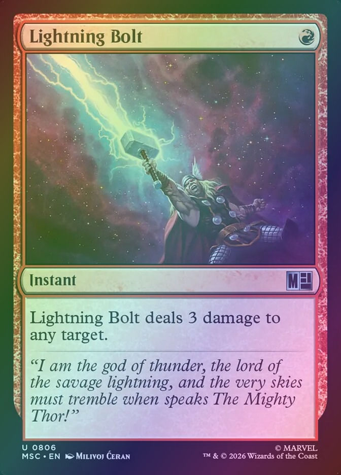 Lightning Bolt (MSC) (806) / Foil